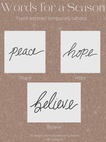 Words for a Season Temporary Tattoos