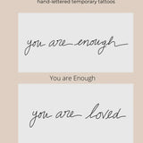 Words for a Season Temporary Tattoos