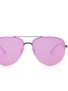 Sienna Matte Pink Mirrored Sunglasses