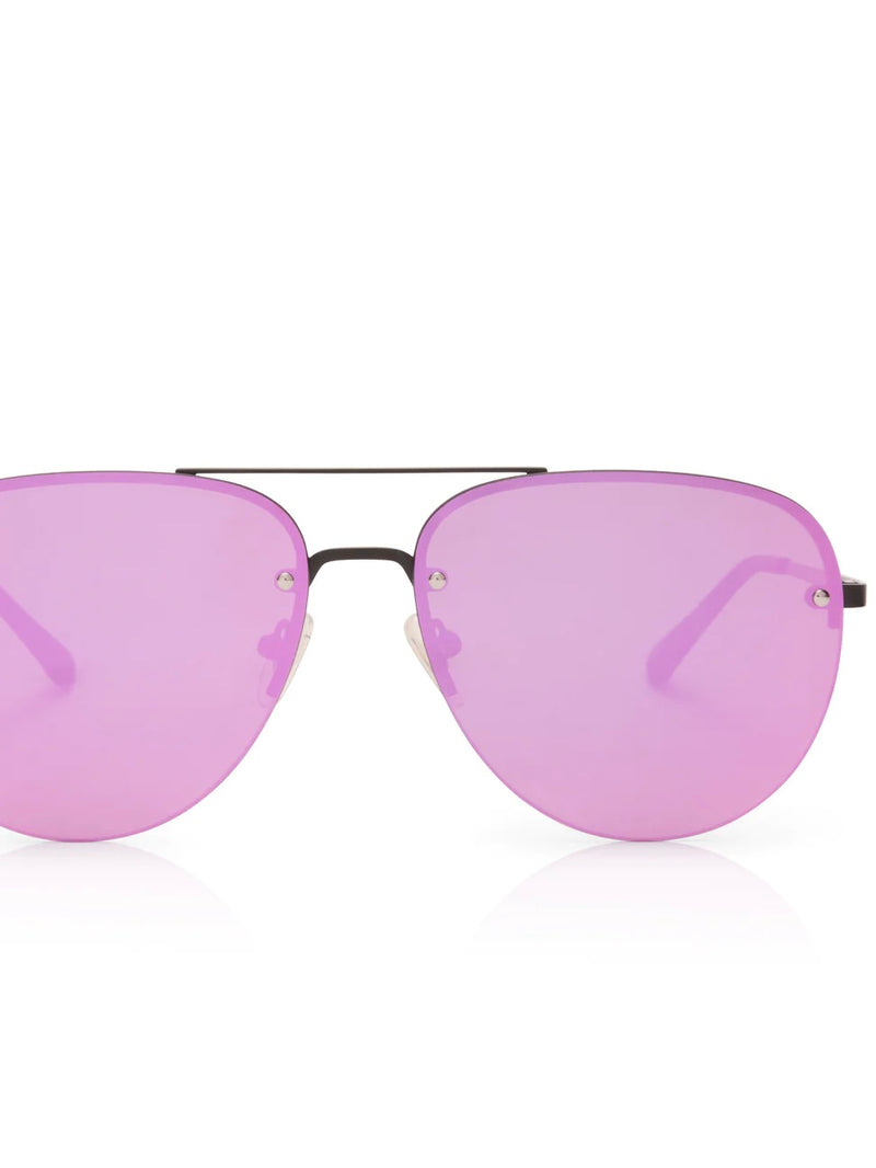 Sienna Matte Pink Mirrored Sunglasses