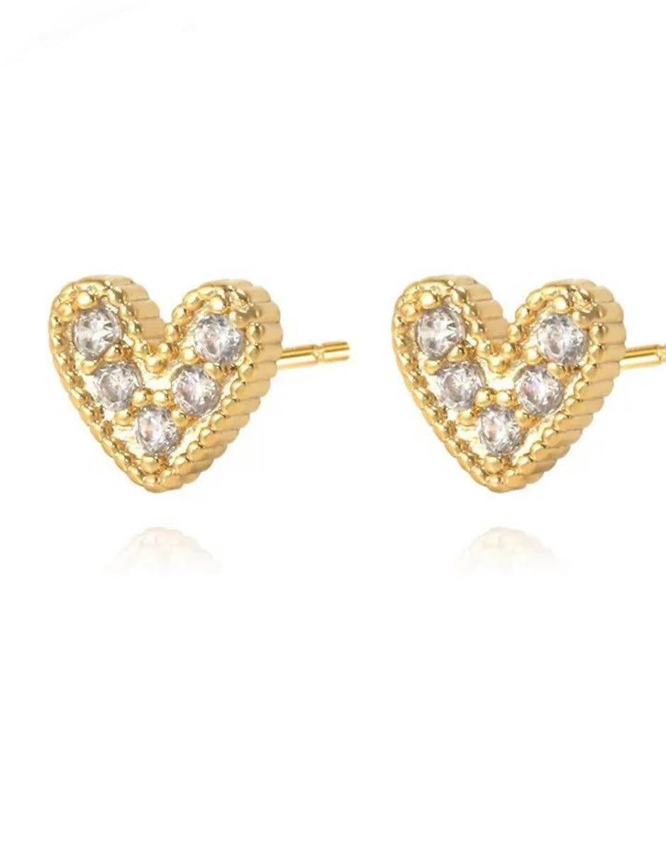 Mia Heart Stud - Alden+Rose LLC 