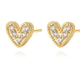 Mia Heart Stud - Alden+Rose LLC 