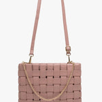 rose woven crossbody
