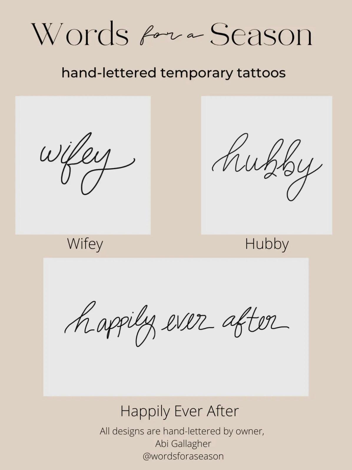 Words for a Season Temporary Tattoos - Alden+Rose LLC 