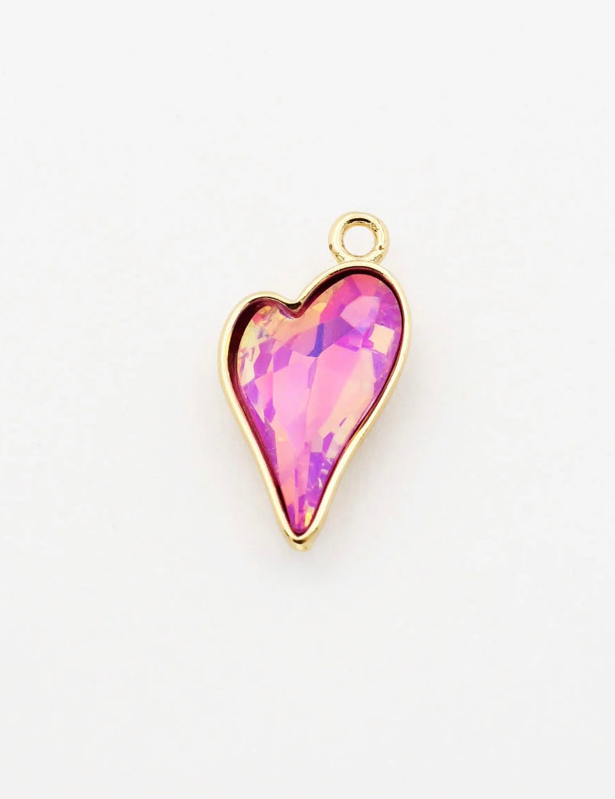 Chunky Pink Heart Charm