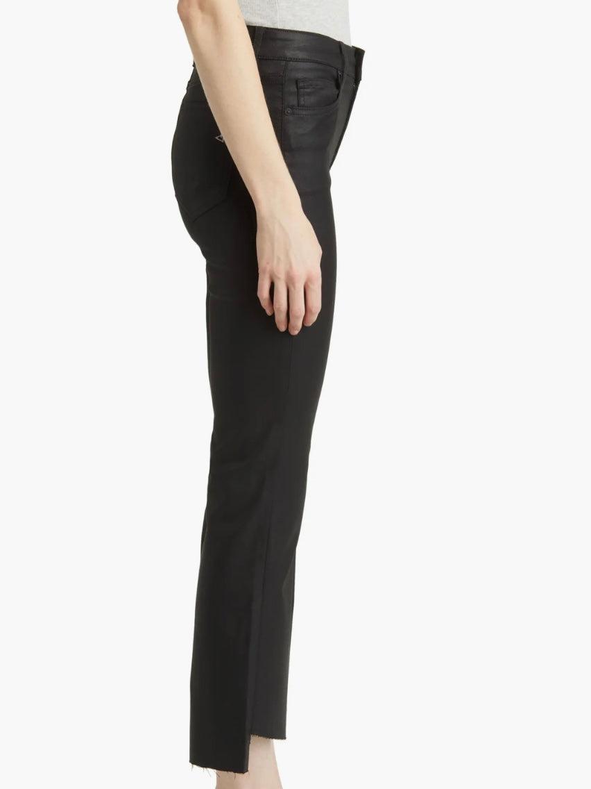 mid rise black denim pant