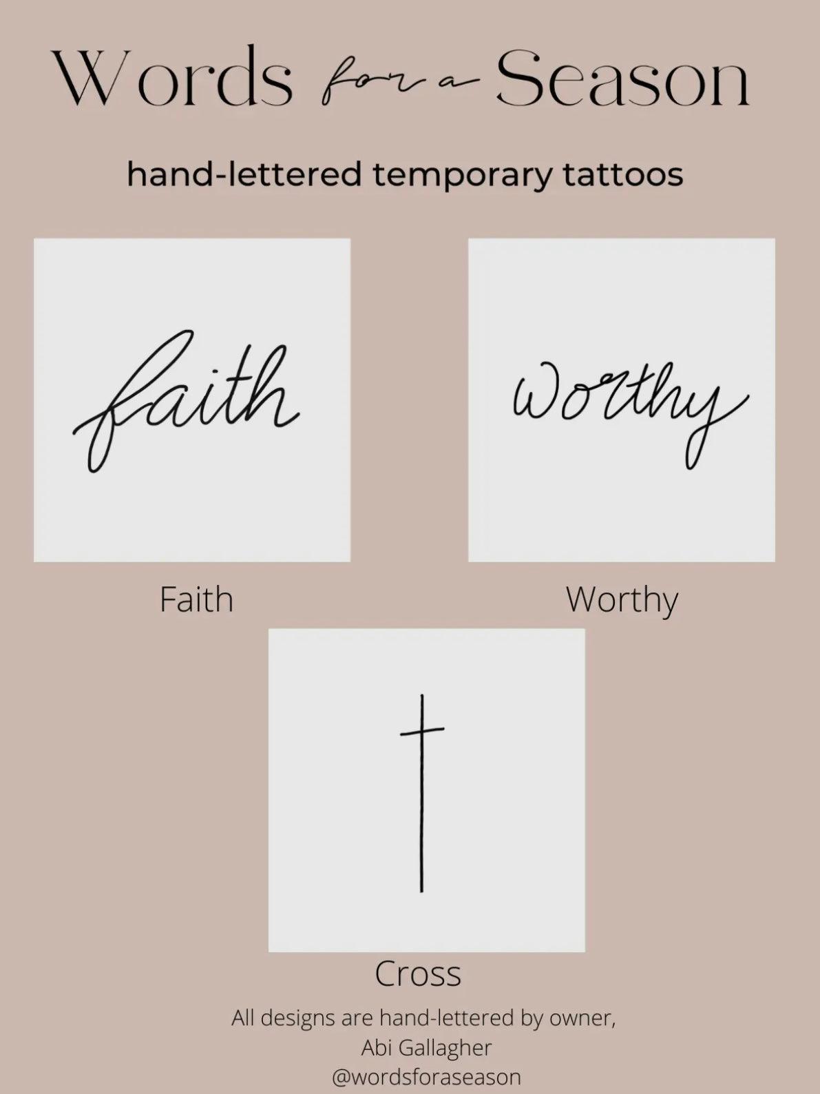 Words for a Season Temporary Tattoos - Alden+Rose LLC 