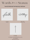 Words for a Season Temporary Tattoos