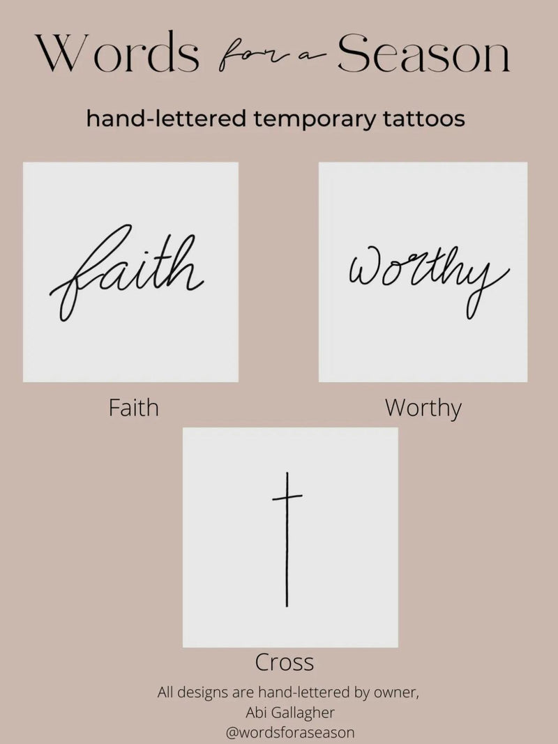 Words for a Season Temporary Tattoos