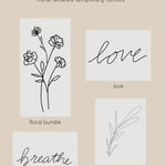 Words for a Season Temporary Tattoos - Alden+Rose LLC 