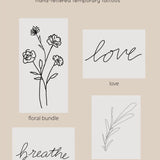 Words for a Season Temporary Tattoos - Alden+Rose LLC 