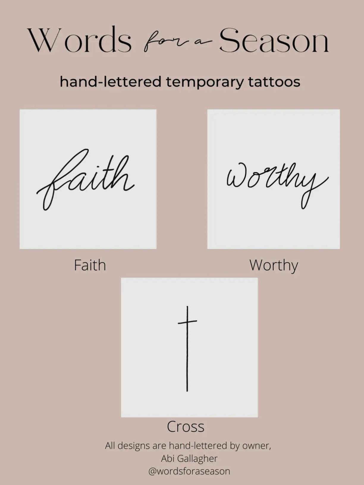 Words for a Season Temporary Tattoos - Alden+Rose LLC 