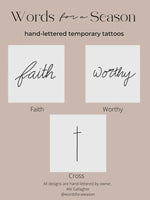 Words for a Season Temporary Tattoos
