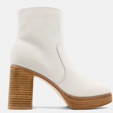 White heeled boot