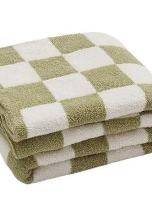 Luxe Checkerboard Throw Blanket - Alden+Rose LLC 