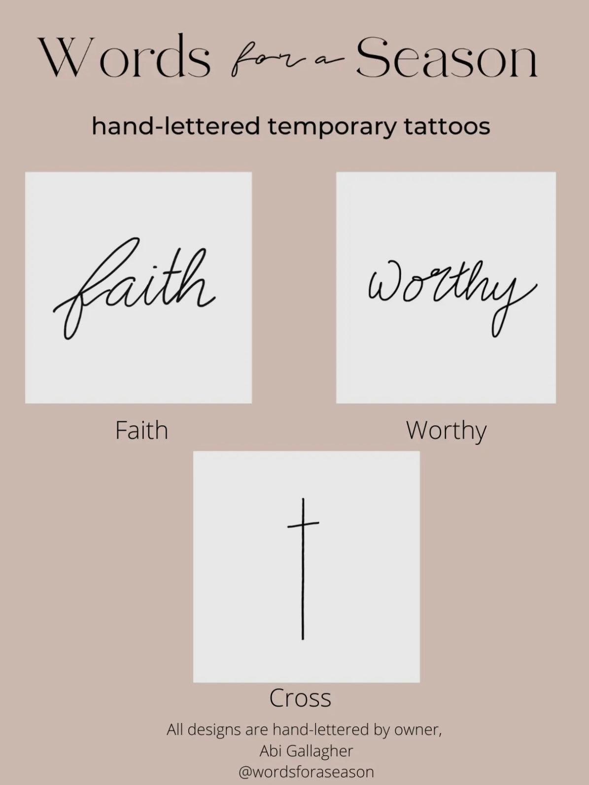 Words for a Season Temporary Tattoos - Alden+Rose LLC 