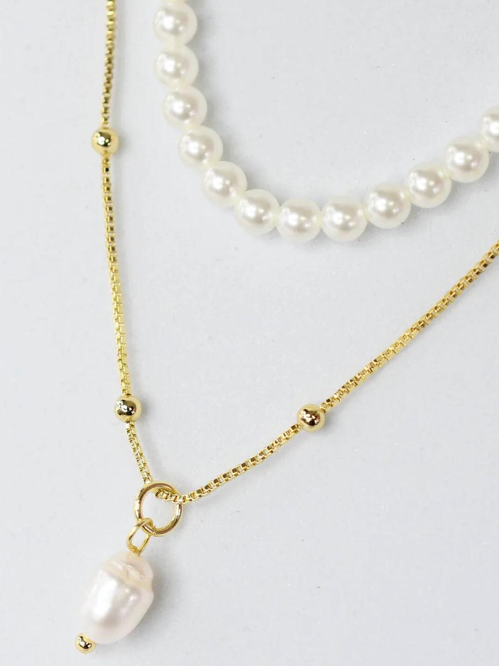 Pearled and Layered Necklace - Alden+Rose LLC 