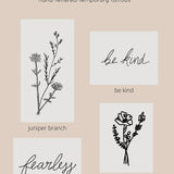 Words for a Season Temporary Tattoos