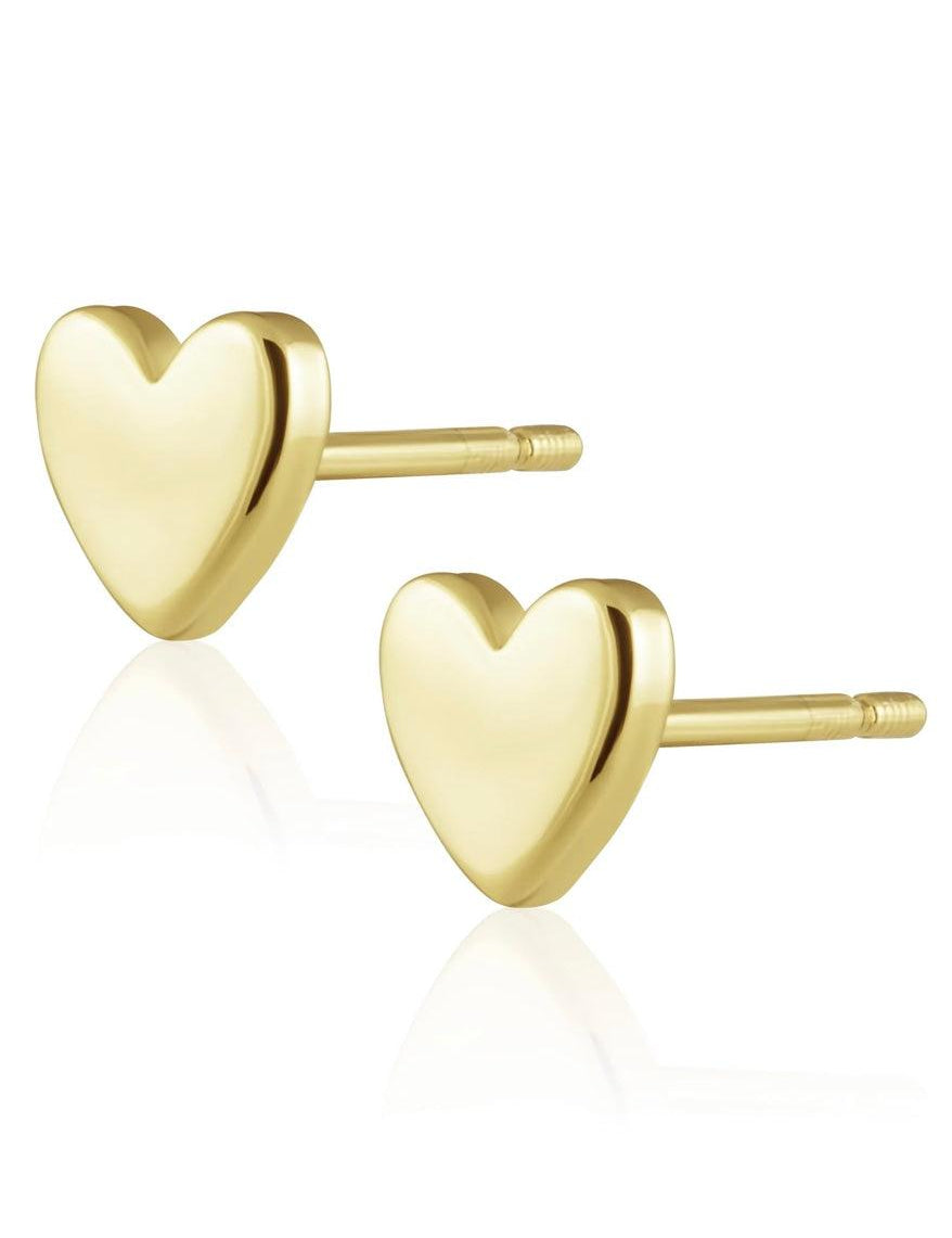 Solid Heart Studs - Alden+Rose LLC 