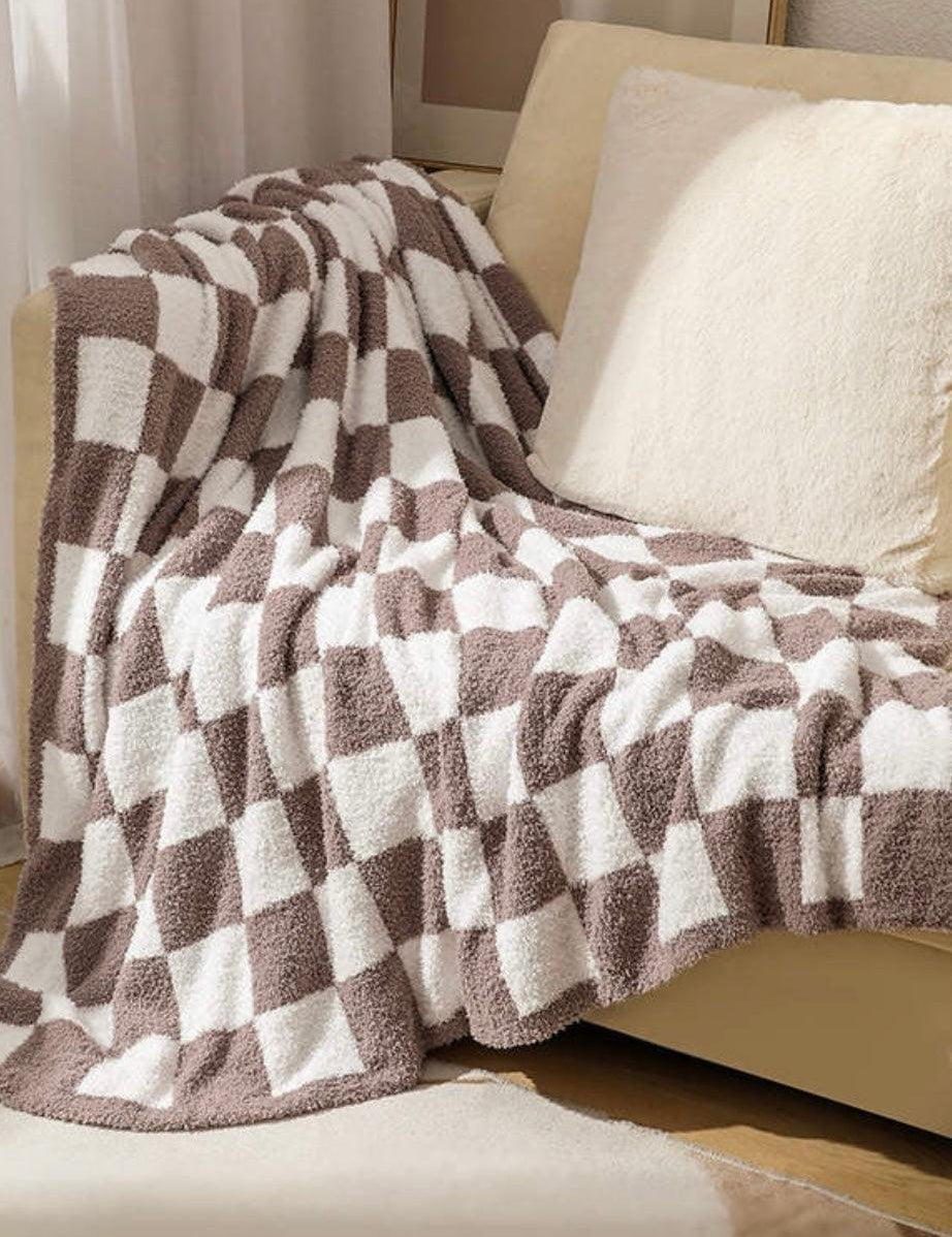 Luxe Checkerboard Throw Blanket - Alden+Rose LLC 