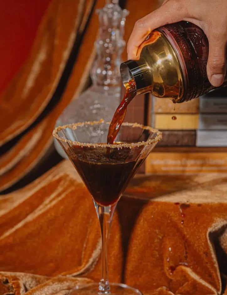 Salted Honey Espresso Martini. Cubes