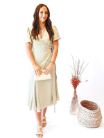 Emerson's Sage Satin Dress