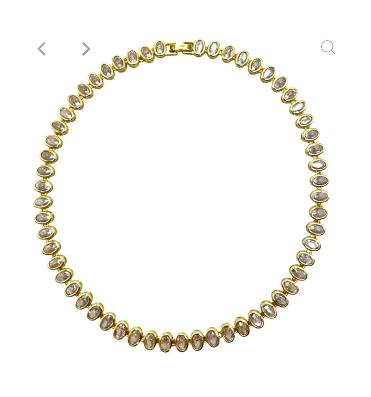 Oval Crystal Choker - Alden+Rose LLC 