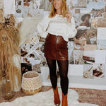Vivi Faux Leather Skirt - Alden+Rose LLC 