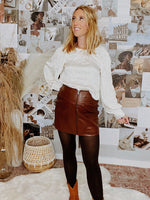 Vivi Faux Leather Skirt - Alden+Rose LLC 