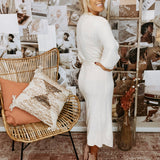 Roslyn's Taupe Wrap Dress