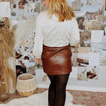 Vivi Faux Leather Skirt - Alden+Rose LLC 