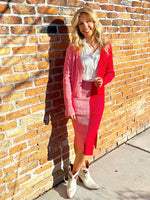 Carmine Contrast Cardigan